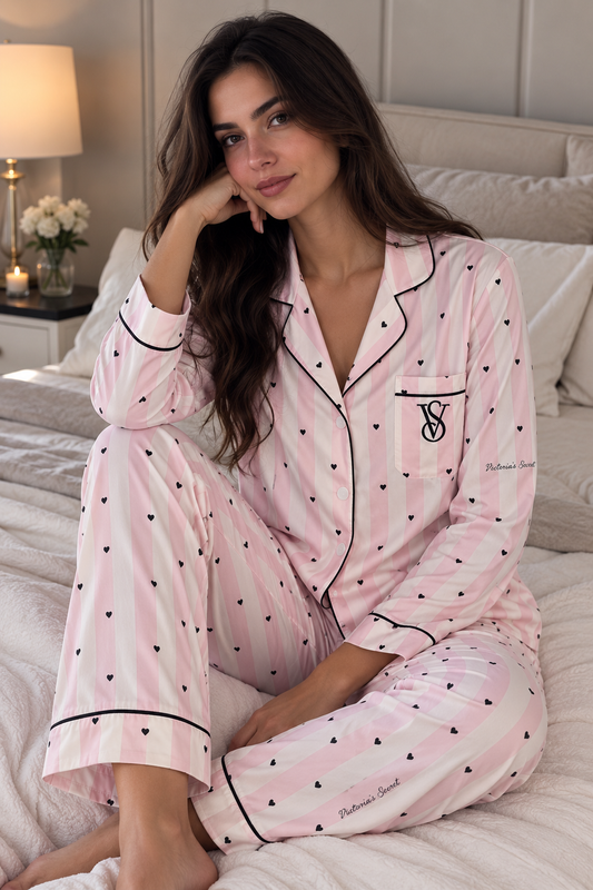 Sweetheart Stripe Pajama Set