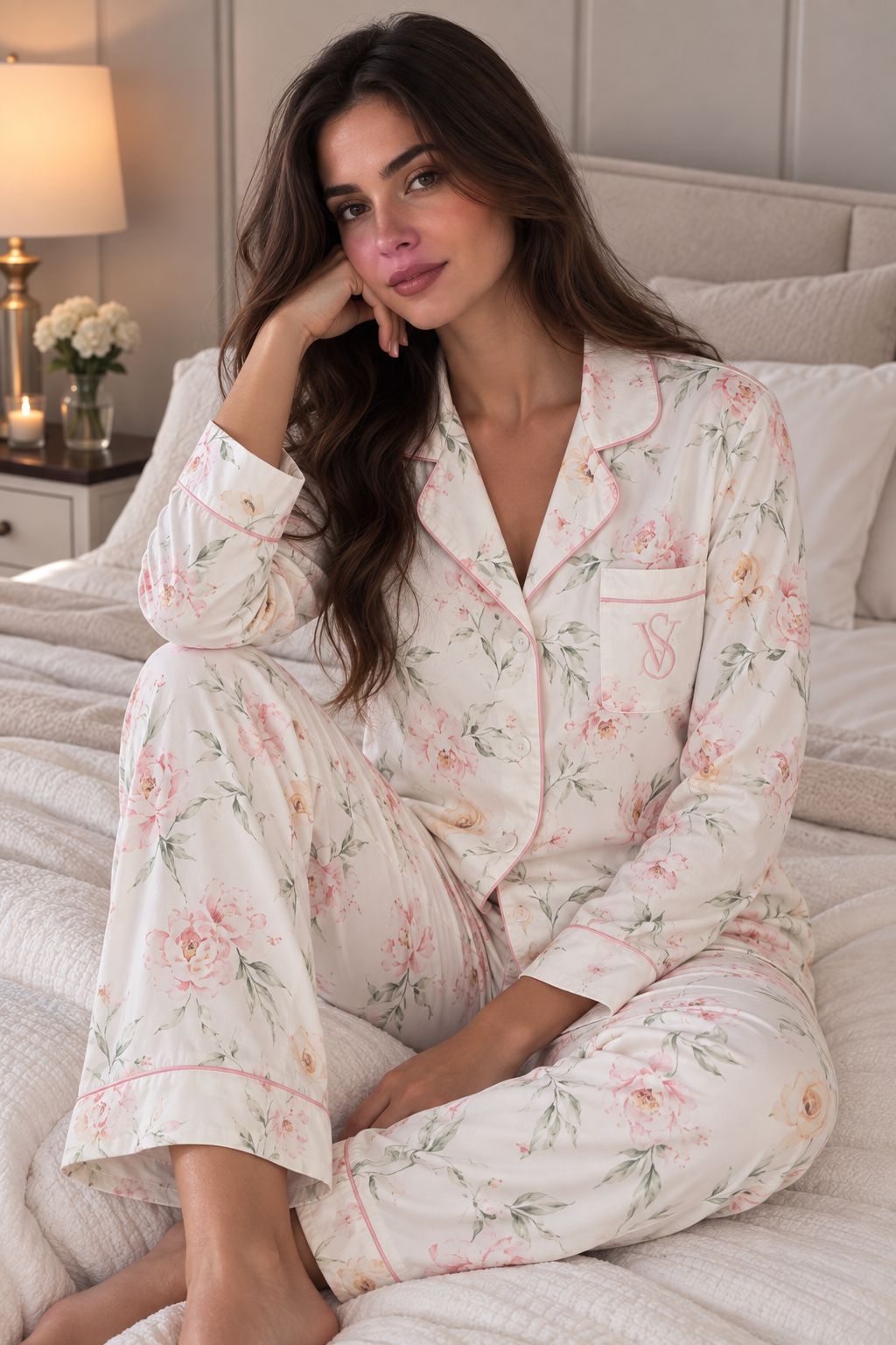 Soft Bloom Cotton Floral Pajama Set
