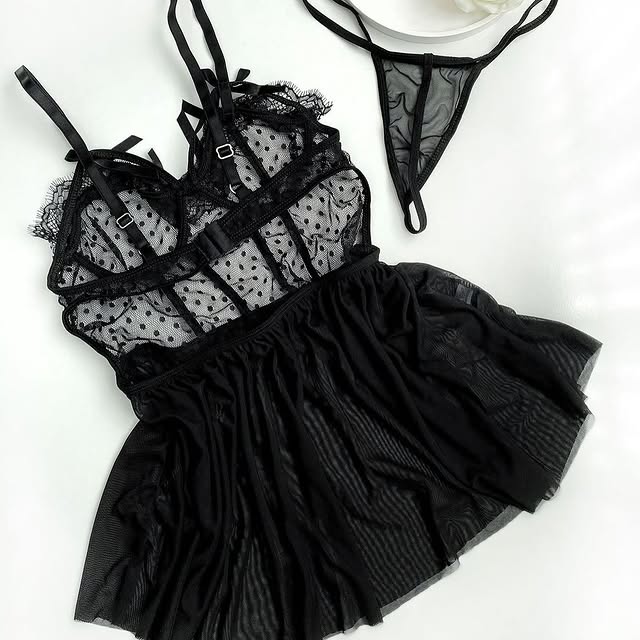 Fleur Noir Babydoll